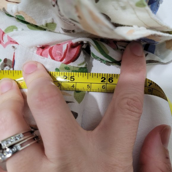 Alia vintage Short Sleeve Button Front Tropical Print Blouse Shirt Casual Collar - Picture 8 of 10